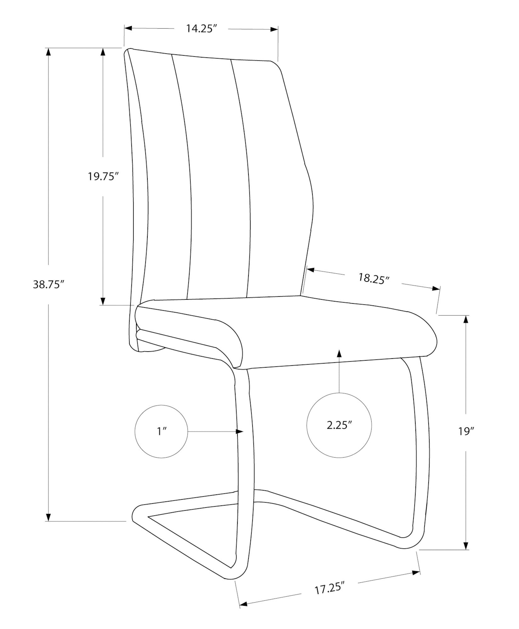Dining Chair, Side Upholstered For Dining Room, Contemporary &amp; Modern (Set of 2)