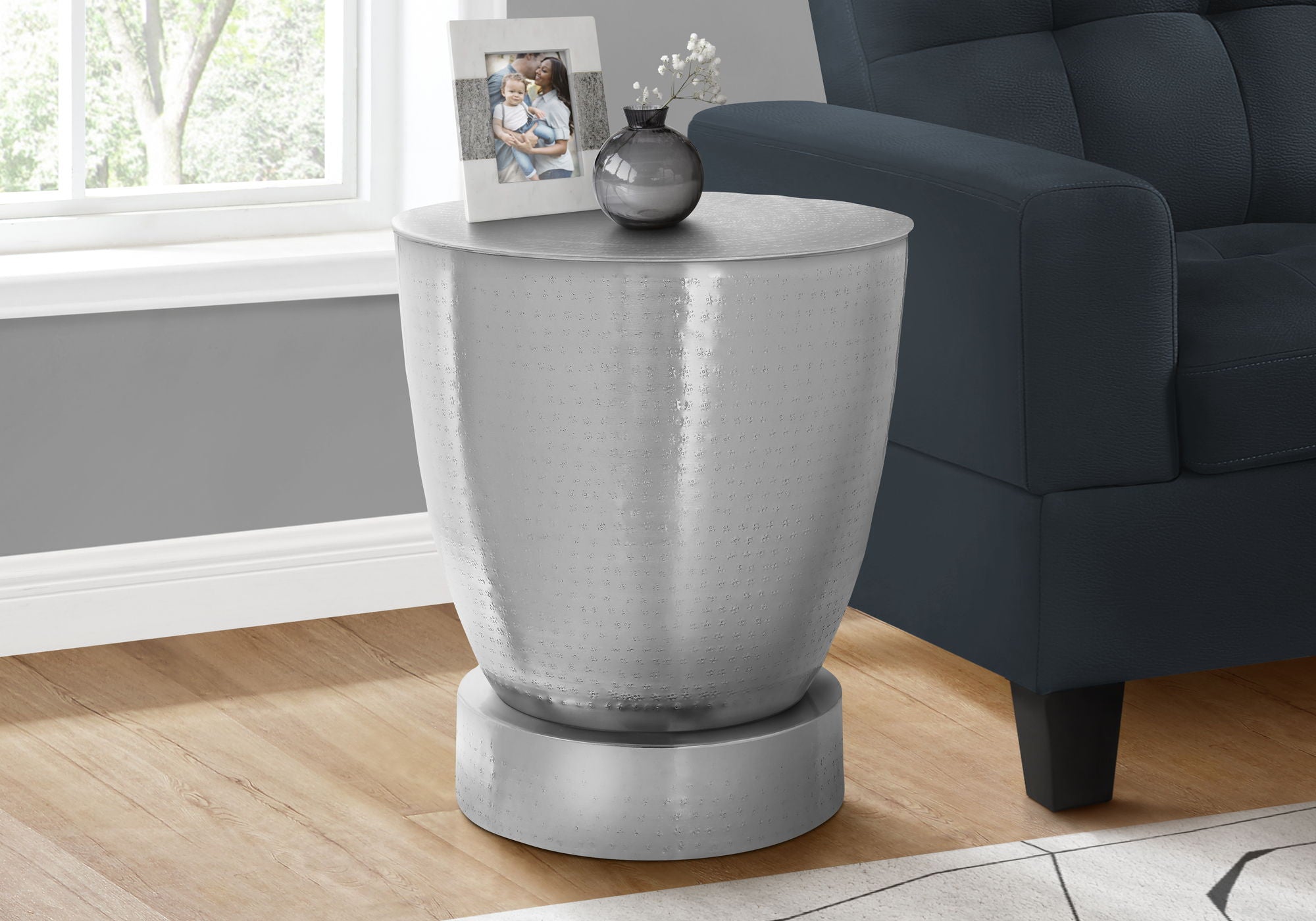 Drum Accent Side Table, Contemporary &amp; Modern Design