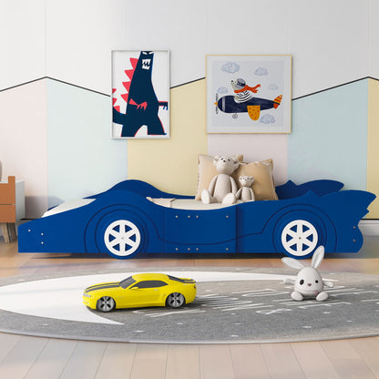 Race Car Shaped Platform Bed &amp; Wheels