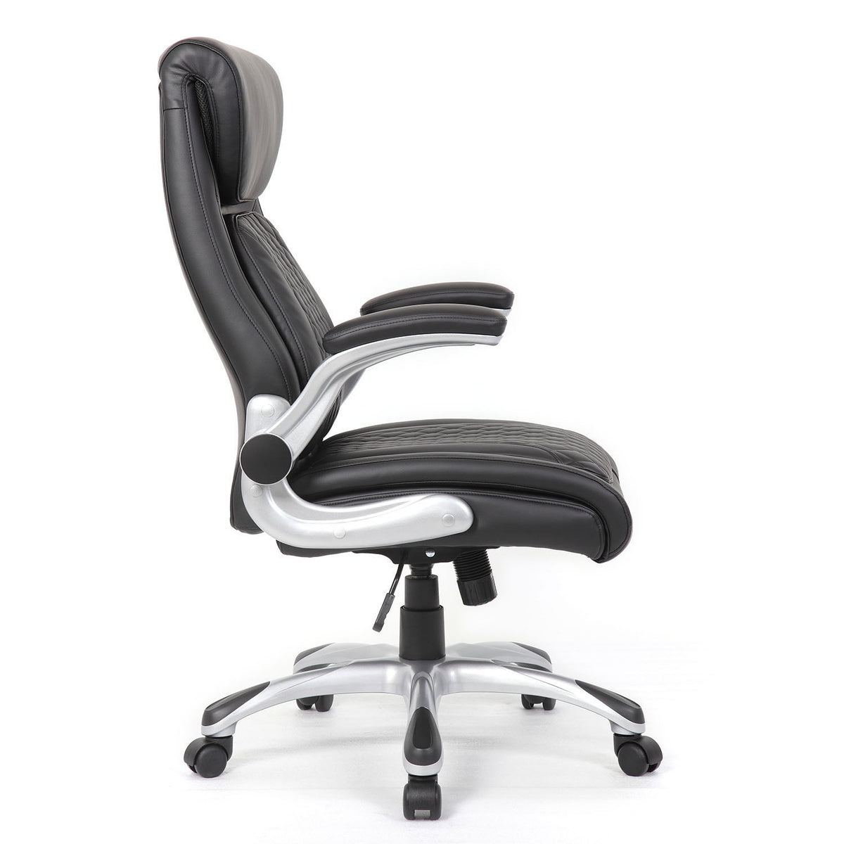 High Back Ergonomic Executive Office Chair, Adjustable Height And Lumbar Support For Home &amp; Office - Black