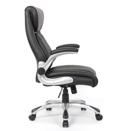 High Back Ergonomic Executive Office Chair, Adjustable Height And Lumbar Support For Home &amp; Office - Black