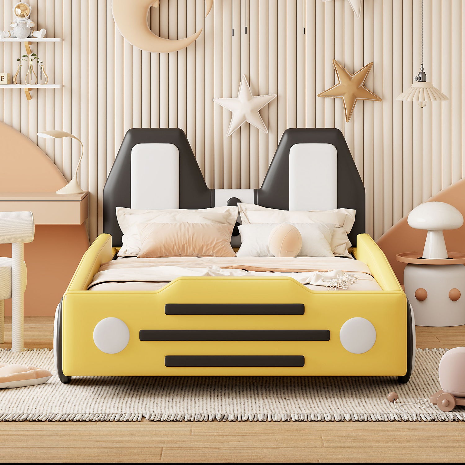 High Quality Race Car Shaped Platform Bed &amp; Wheels