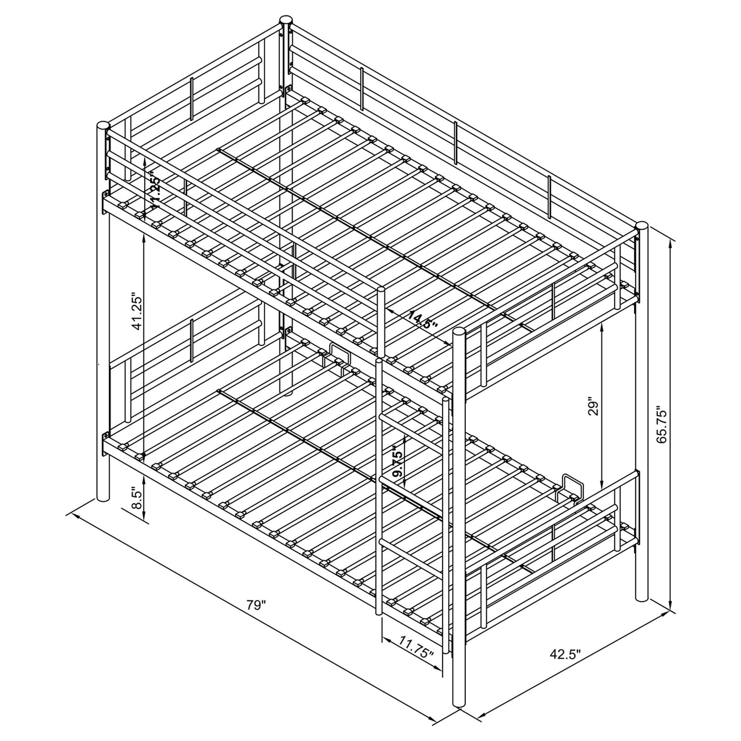 Marin - Bunk Bed With Integrated Lighting Frame