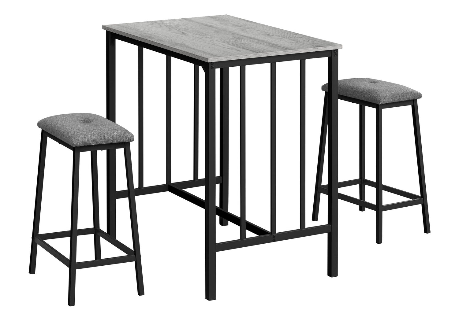 3 Pieces Dining Set, Counter Height, Rectangular, Small, Contemporary &amp; Modern
