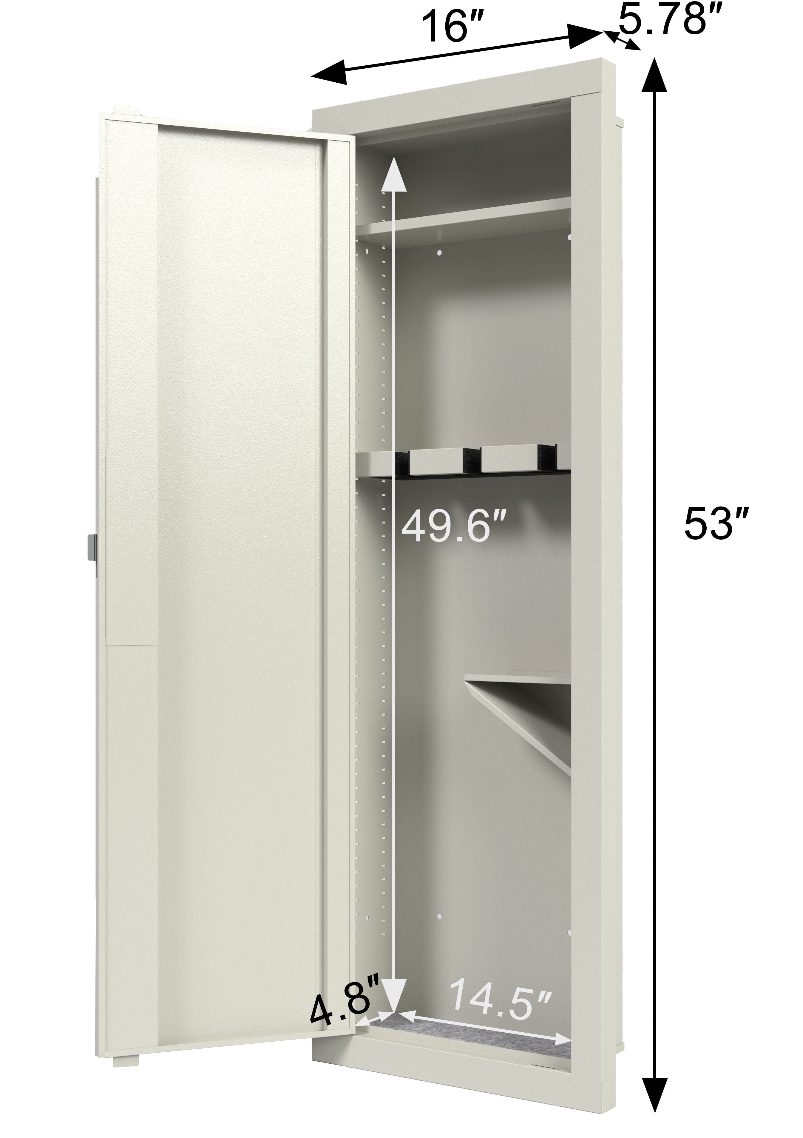 Wall Gun Safe, Gun Safes For Home, Gun Safes &amp; Cabinets, Wall Safes Between The Studs, Quick Access Rifle Safe With Removable Shelf And Digital Keypad