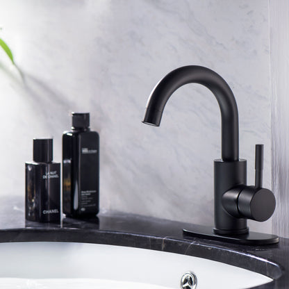 Modern Bathroom Faucet Single Hole Single Handle