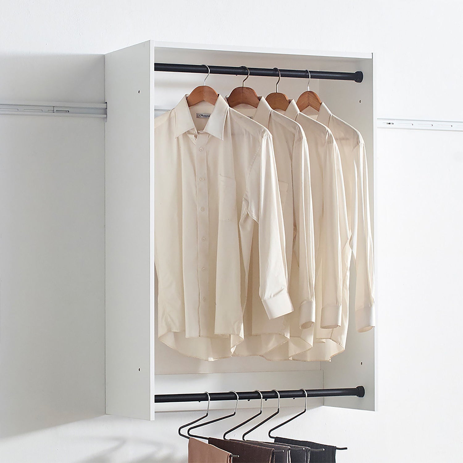 Devi - Wall Mounted Wood Closet System &amp; Modular Design
