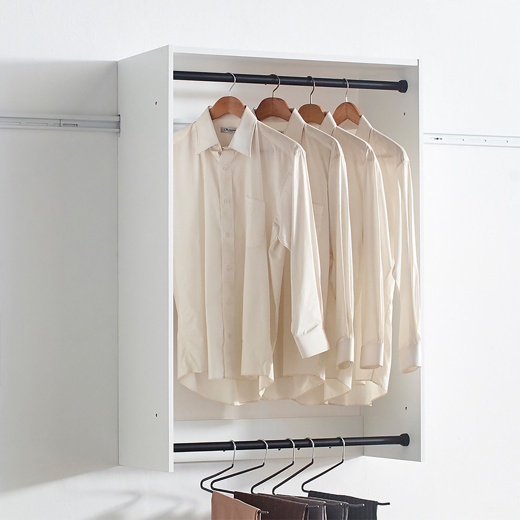 Devi - Wall Mounted Wood Closet System &amp; Modular Design