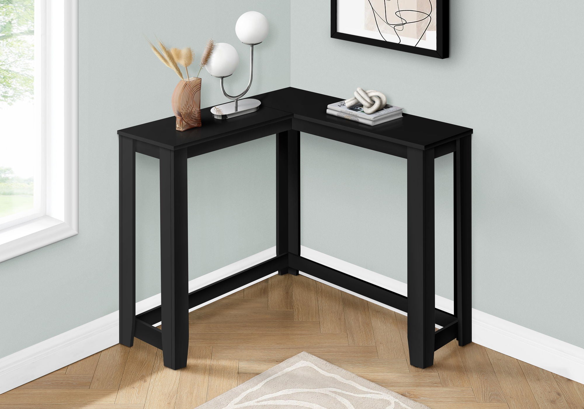Corner Accent Console Table For Entryway, Unique Design Contemporary &amp; Modern