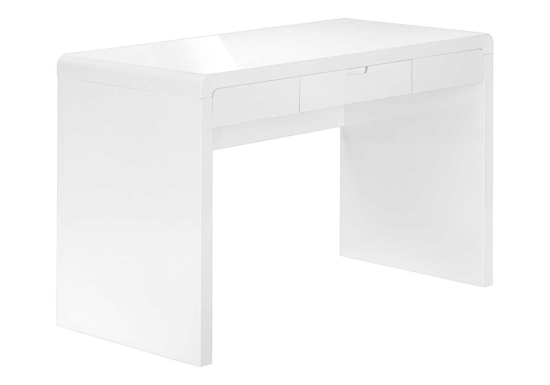 Computer Desk For Home Office, Storage Drawers, Contemporary &amp; Modern - White