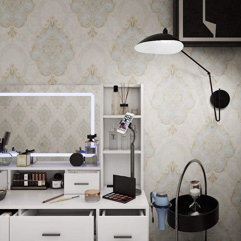 40.95&quot; Newly Designed Smart Mirror Dressing Table With Drawers And Storage Cabinet, Dressing Table With Dressing Pad For Bedroom, Dressing Room
