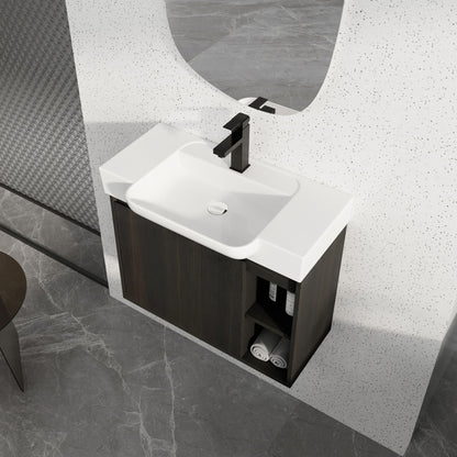 Wall Mounted Bathroom Vanity With Sink, Soft Close Door