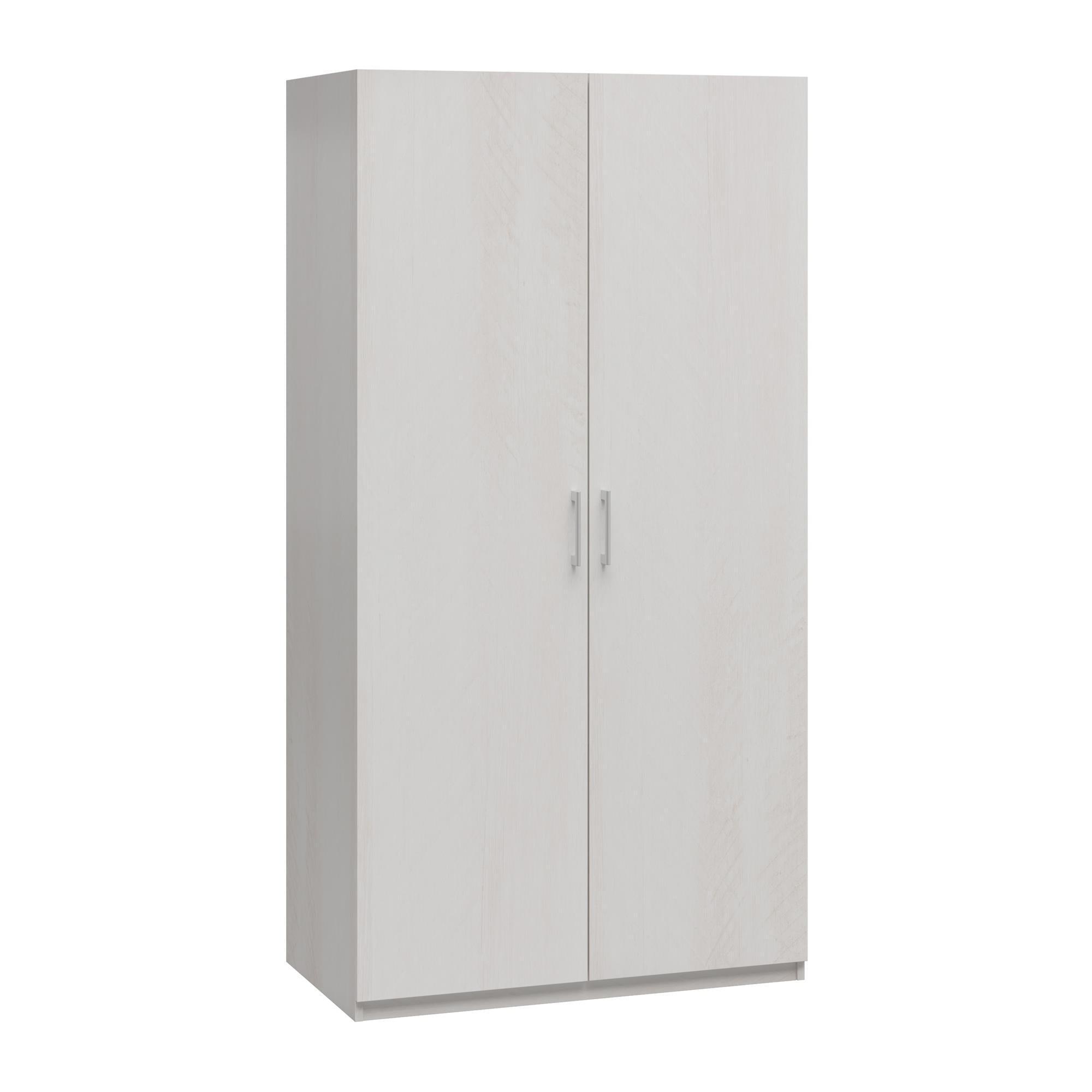 Suite Style Modular Extra Wide Wardrobe With Open Shelves - White