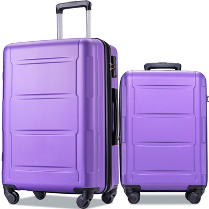 Expanable Spinner Wheel 2 Piece Luggage Set ABS Lightweight Suitcase With Tsa Lock 20&quot; / 28&quot;
