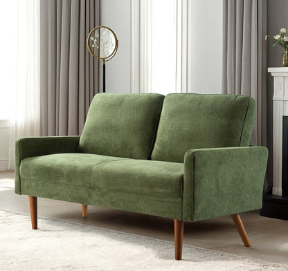 Loveseat Sofa, European Style With Sleek Design, Modern &amp; Vintage Flair, Upholstered 2 Seater Couch