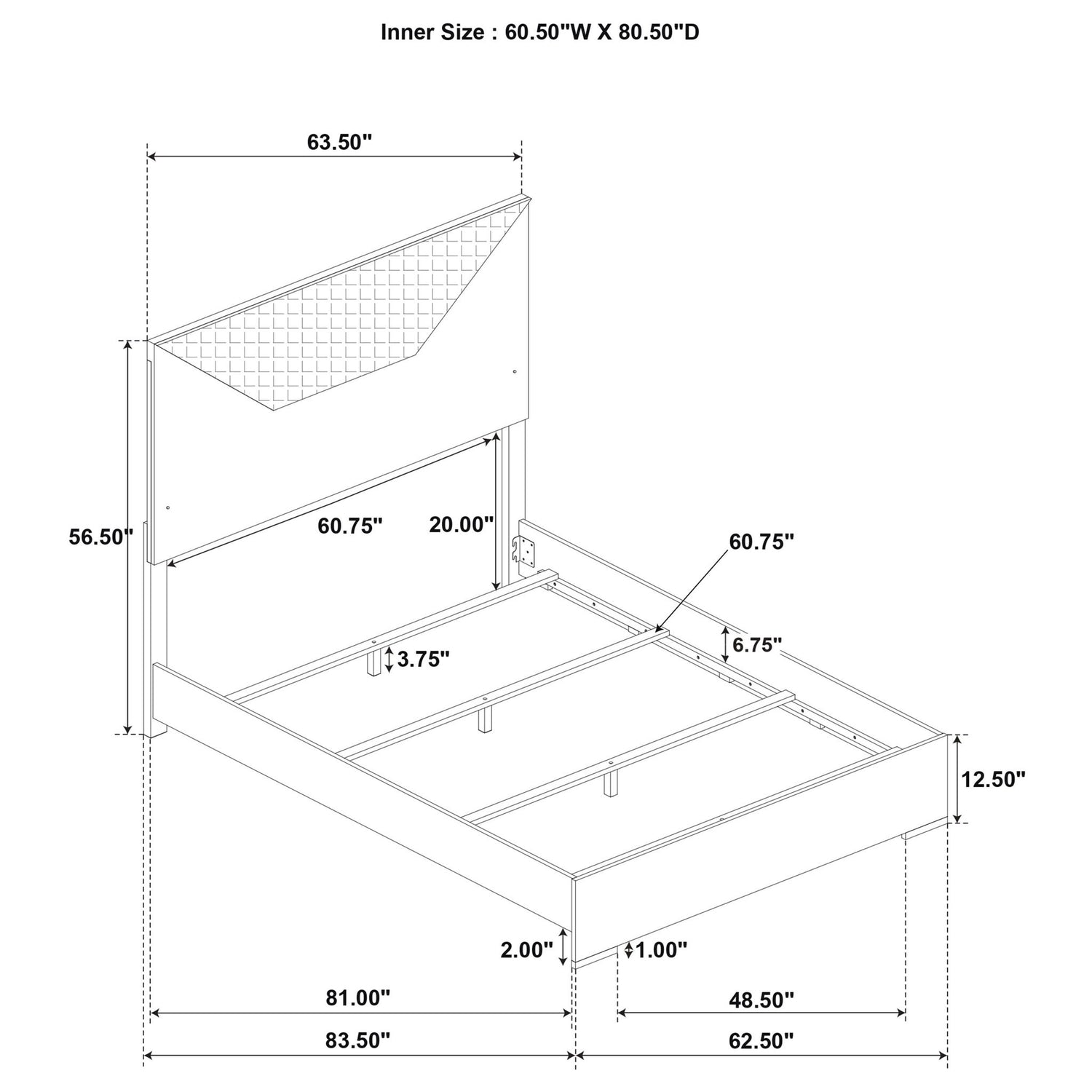 Pierce - 4 Piece Bedroom Set With LED Lighting