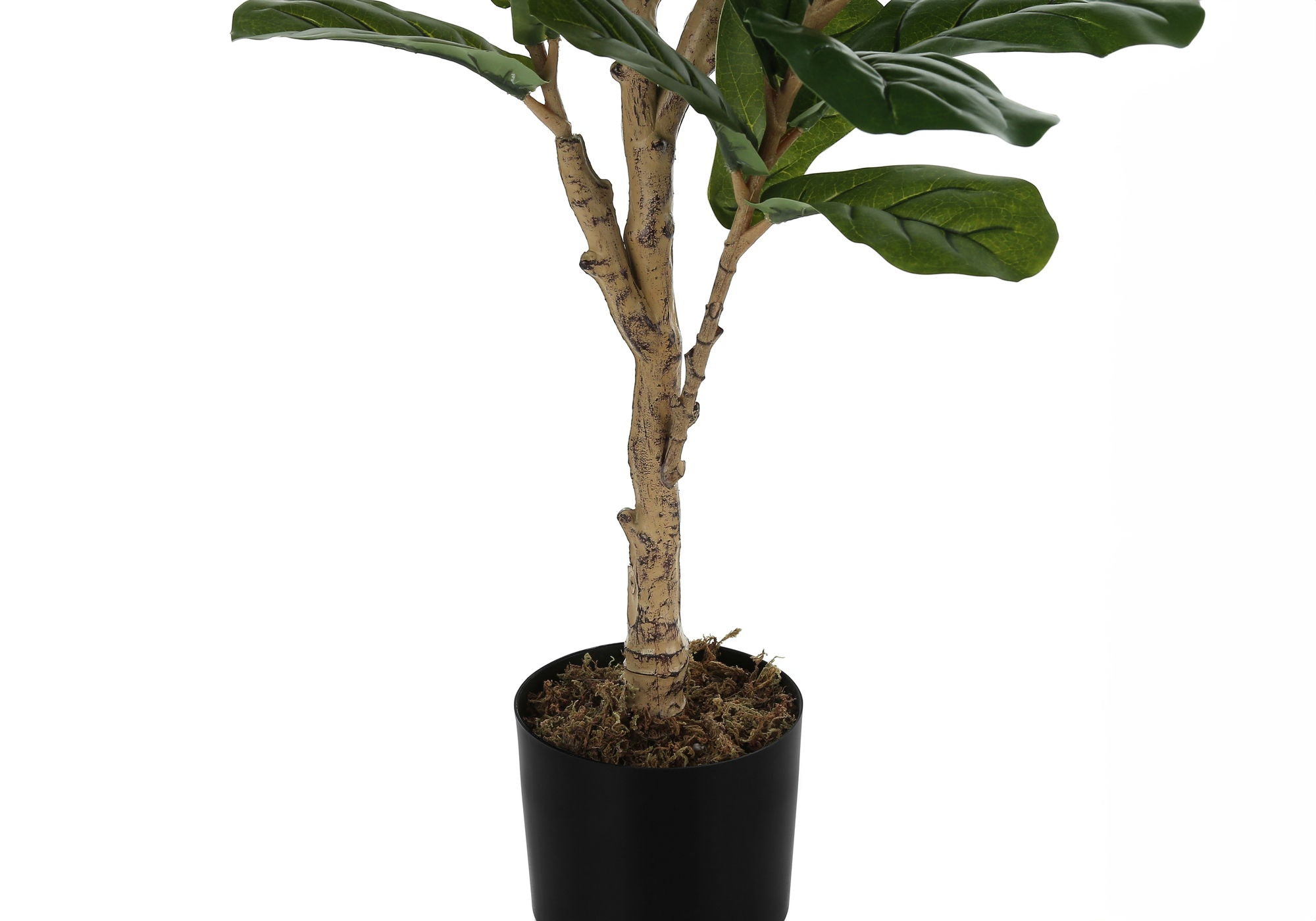 47&quot; Tall, Artificial Plant, Fiddle Tree, Indoor, Faux, Fake, Floor, Greenery, Potted, Real Touch, Decorative - Green / Black