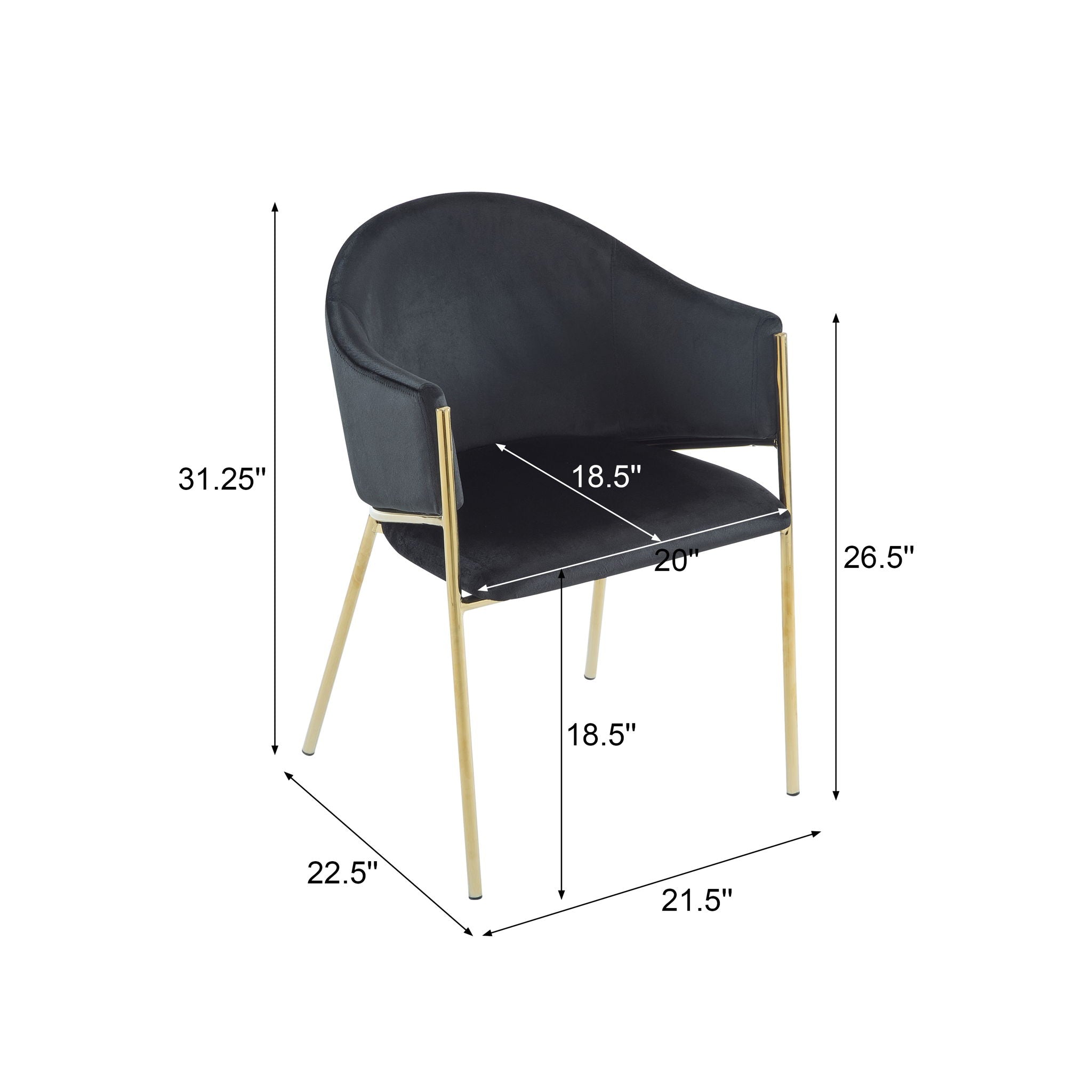 Modern Upholstered Dining Chair With Frame And