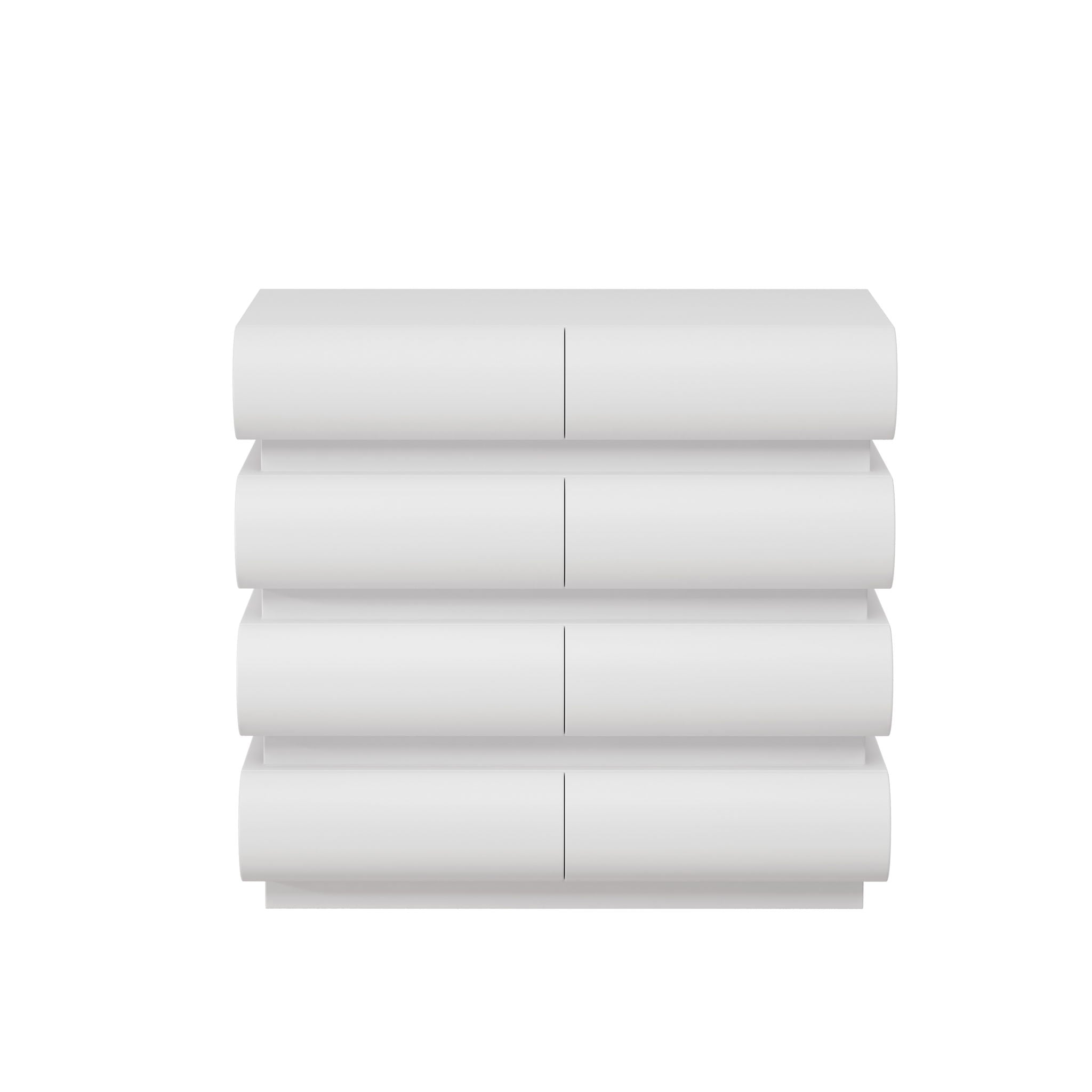 Minimalist Handle Less 8 Drawer Dresser With Wide Storage