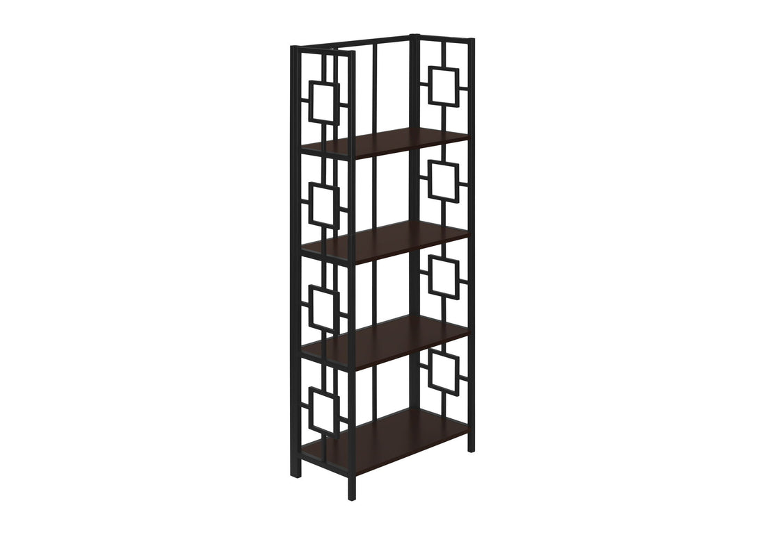 Bookshelf, Bookcase, Etagere, 4 Tier, For Office, Contemporary &amp; Modern - Espresso