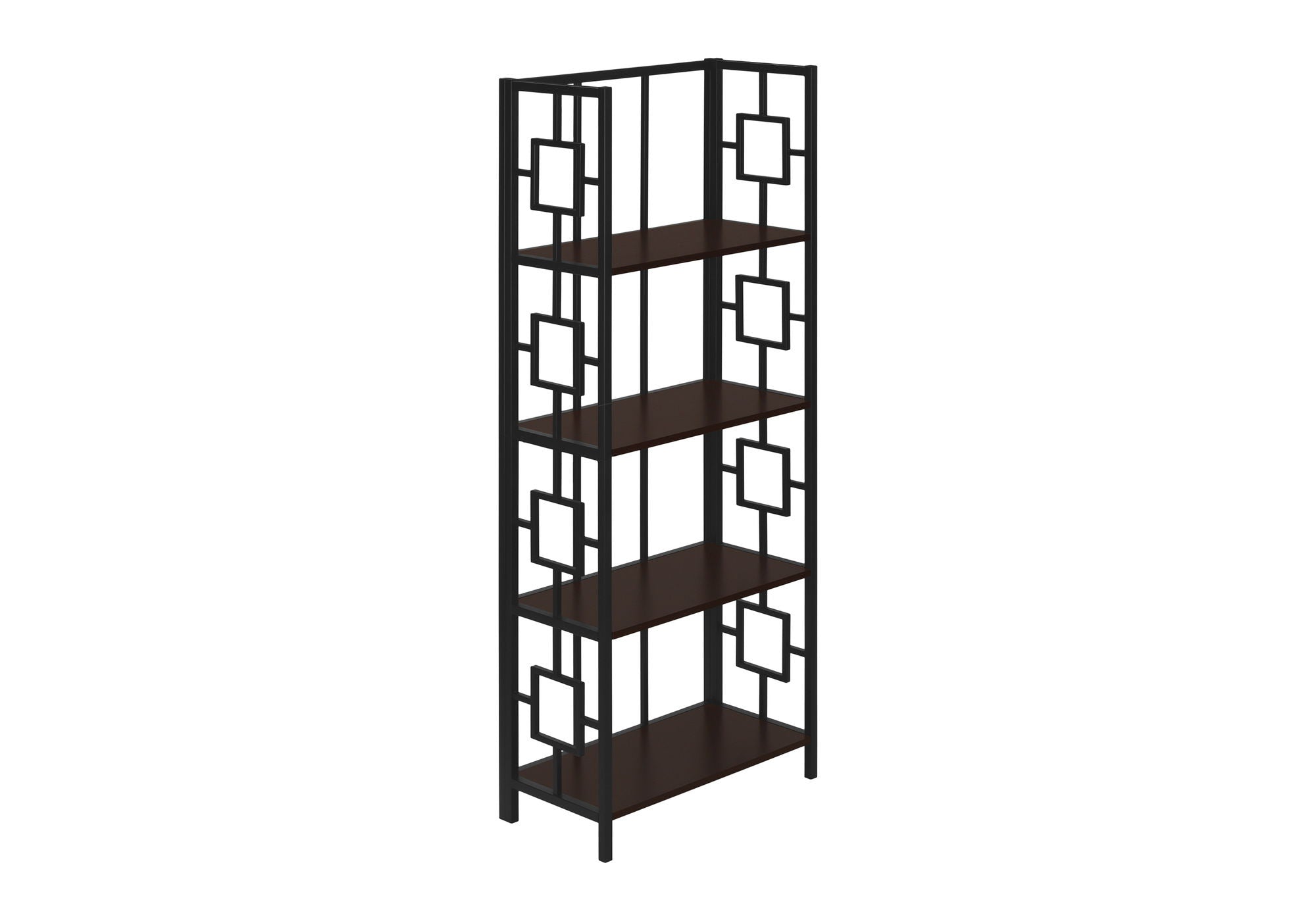 Bookshelf, Bookcase, Etagere, 4 Tier, For Office, Contemporary &amp; Modern - Espresso
