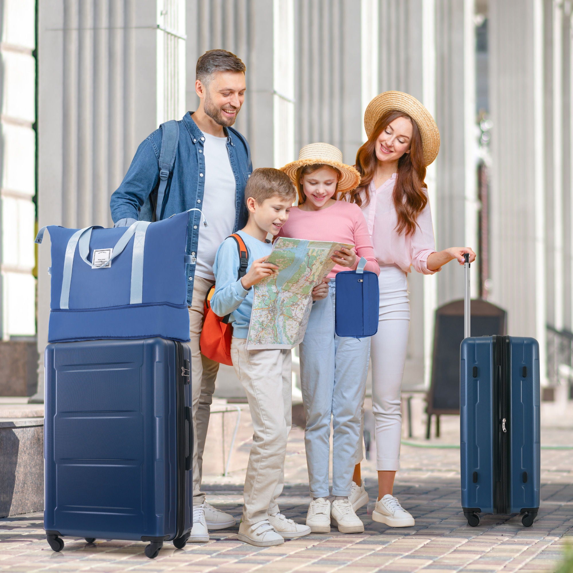 2 Piece Luggage Set With Bags Expanable Spinner Wheels ABS Lightweight Suitcase With Tsa Lock 20&quot; / 24&quot;
