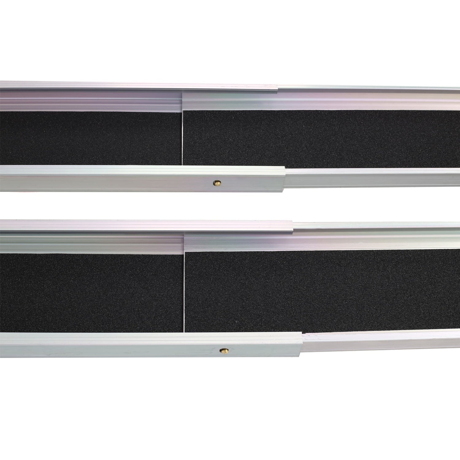 Premium Adjustable Telescoping Wheelchair Track Ramps Aluminium - Silver