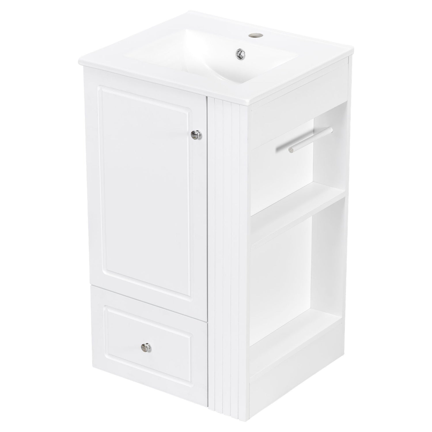 Modern Freestanding Bathroom Vanity With Sink, Soft-Close Drawer, Towel Bar