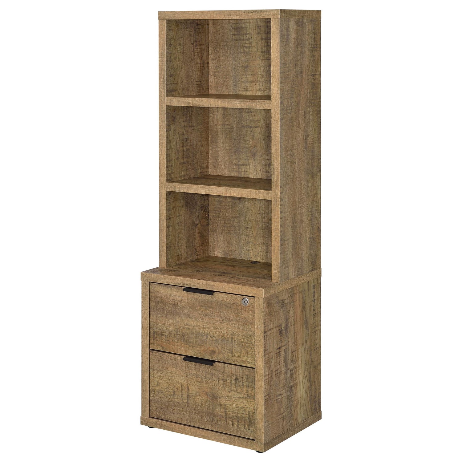Geary - 3 Shelf Bookcase With USB Charging And Lockable Top Drawer