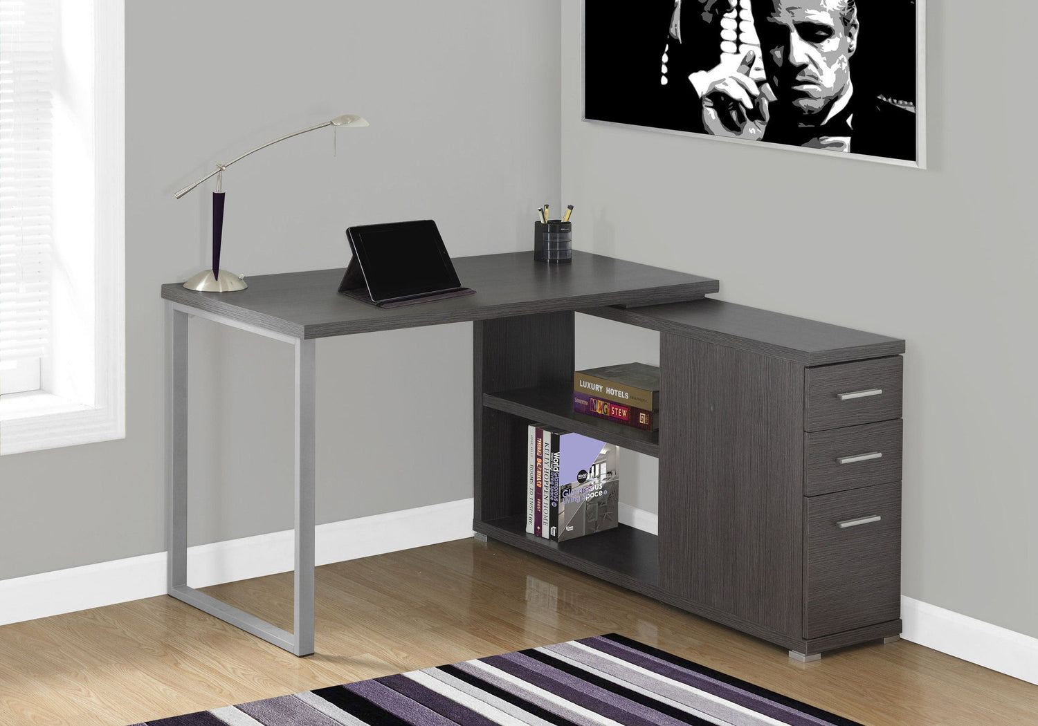Computer Desk, Home Office, Corner, Left, Right Set - Up, Storage Drawers, L Shape, Laptop, And Contemporary &amp; Modern