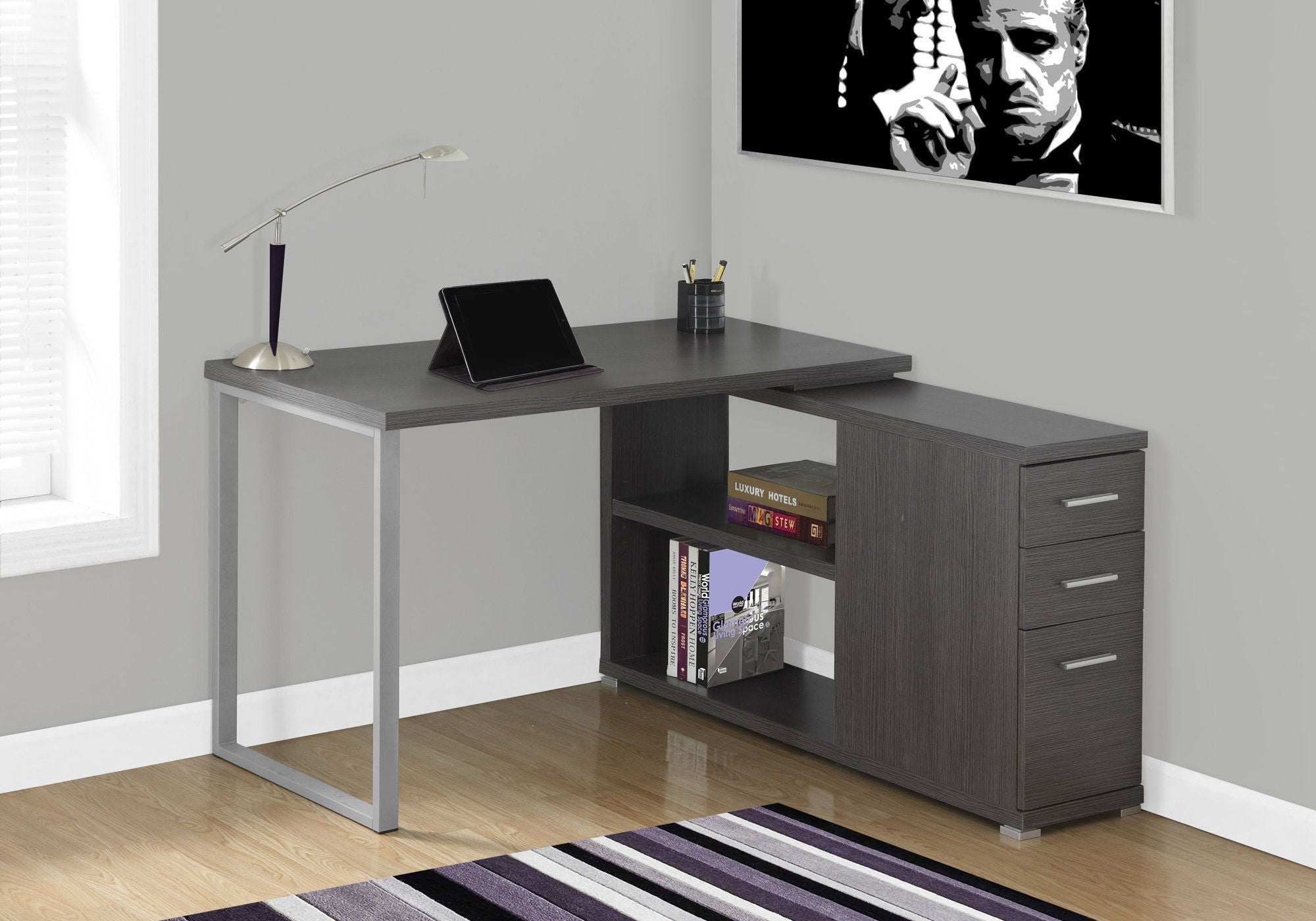 Computer Desk, Home Office, Corner, Left, Right Set - Up, Storage Drawers, L Shape, Laptop, And Contemporary &amp; Modern