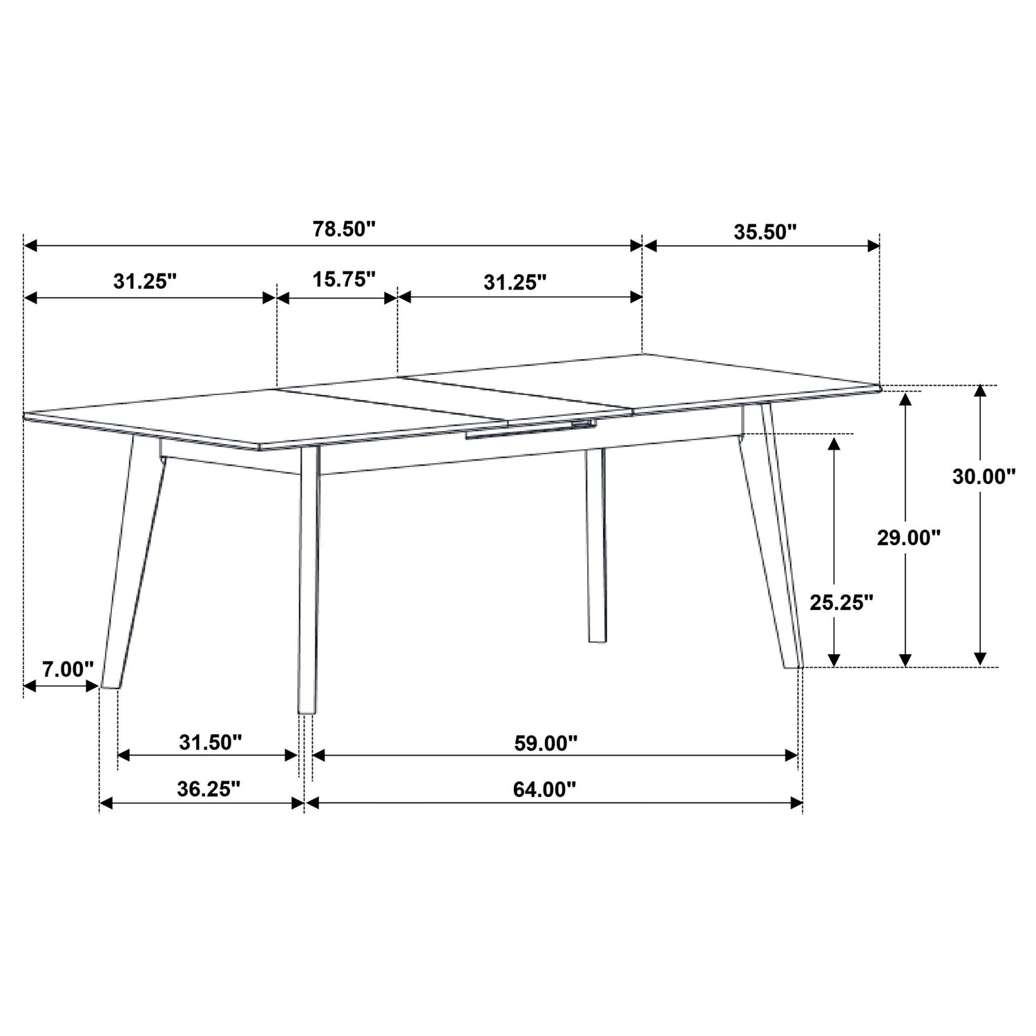 Bellingham - Dining Table With Self Storing Extension Leaf - Black Marble-Look Sintered Stone