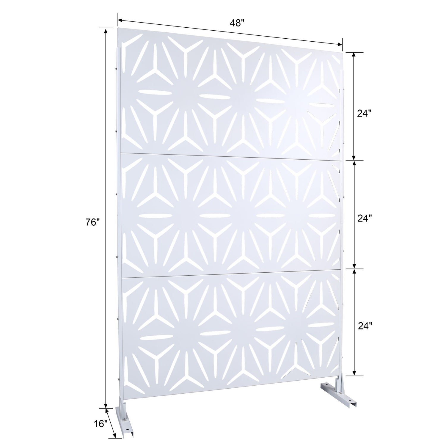 Outdoor &amp; Indoor Metal Privacy Screen, Freestanding Decorative Panels