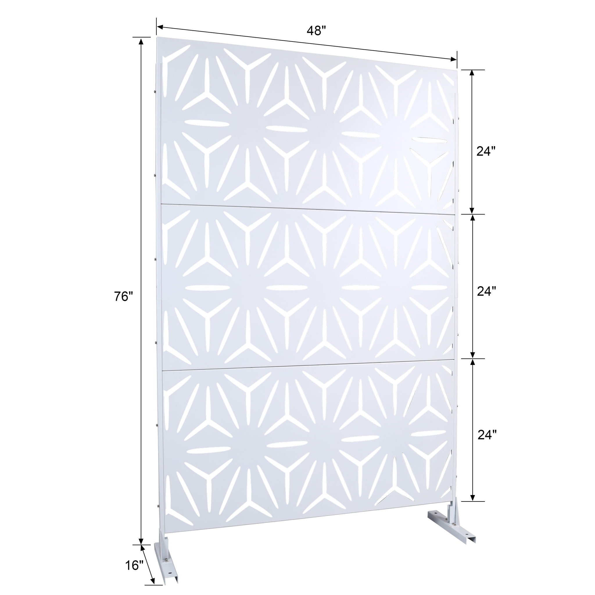 Outdoor &amp; Indoor Metal Privacy Screen, Freestanding Decorative Panels