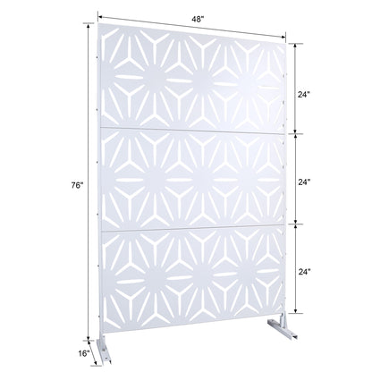 Outdoor &amp; Indoor Metal Privacy Screen, Freestanding Decorative Panels