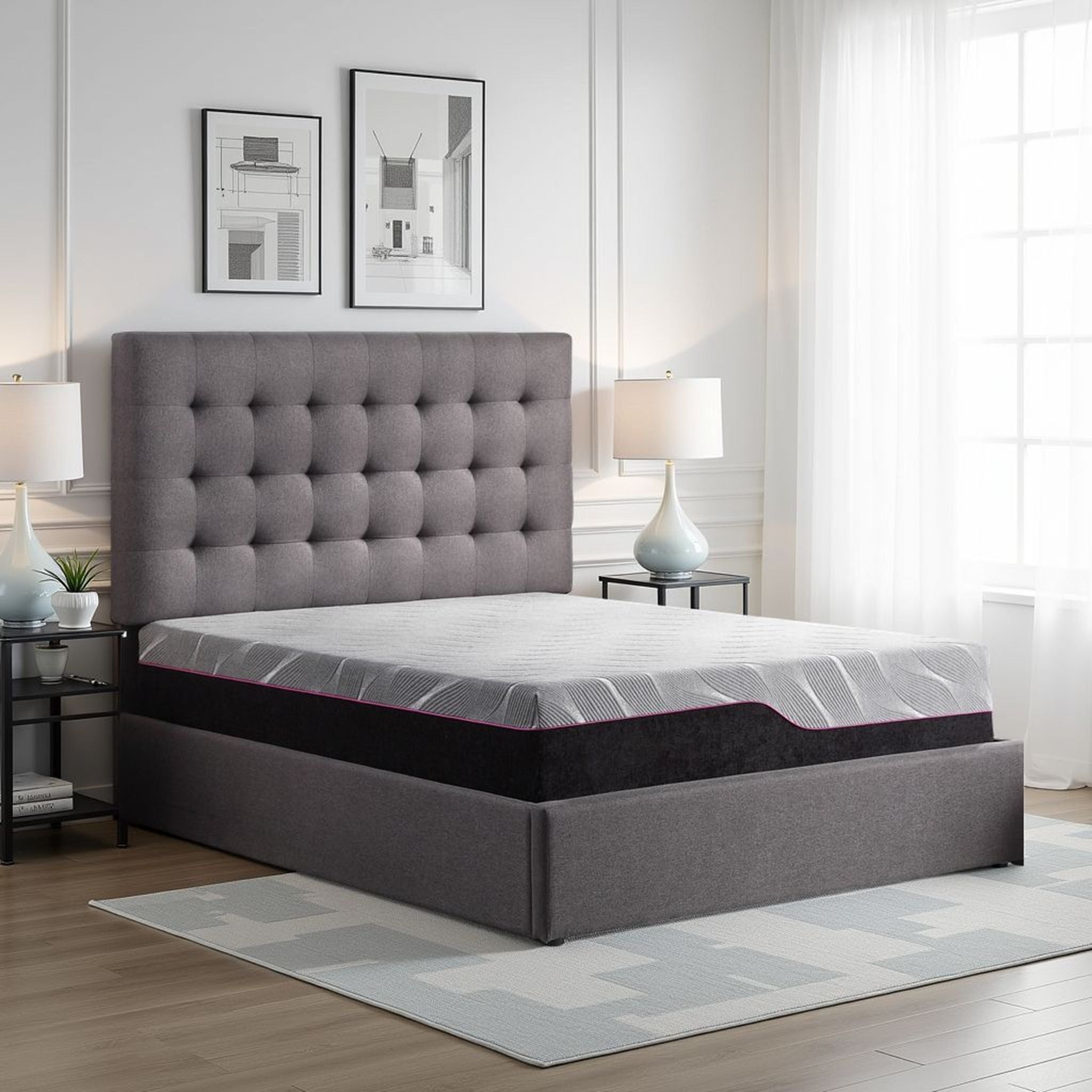 Renew - 11&quot; Cooling Fast Responding Latex Foam Mattress - Gray