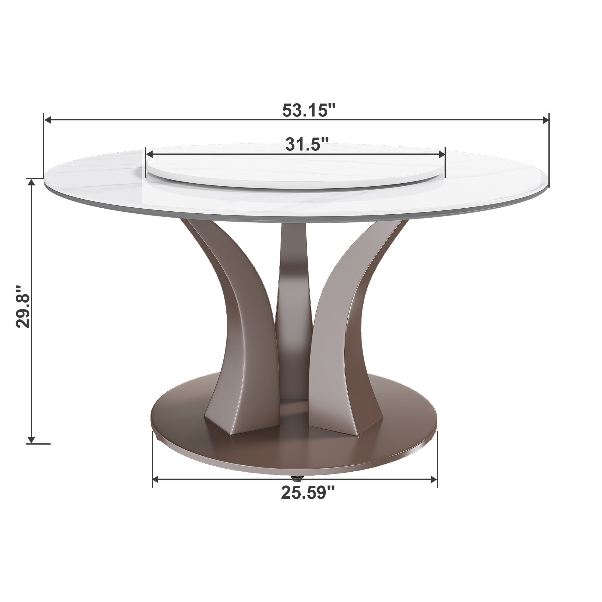 Table With Rotating Tray Scratch &amp; Heat For Kitchen &amp; Restaurant(Table Only - White