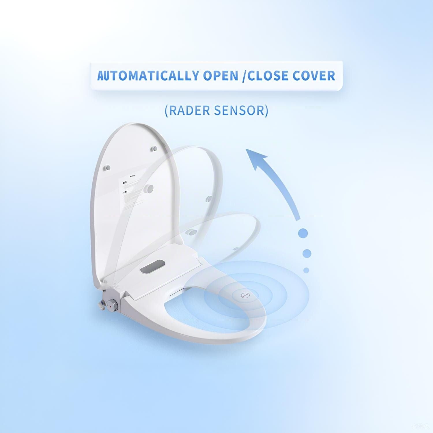Smart Bidet Toilet Seat &amp; Side Knob Adjustable Heated Seat With Water Temperature And Pressure Adjustment Portable Bidet - White