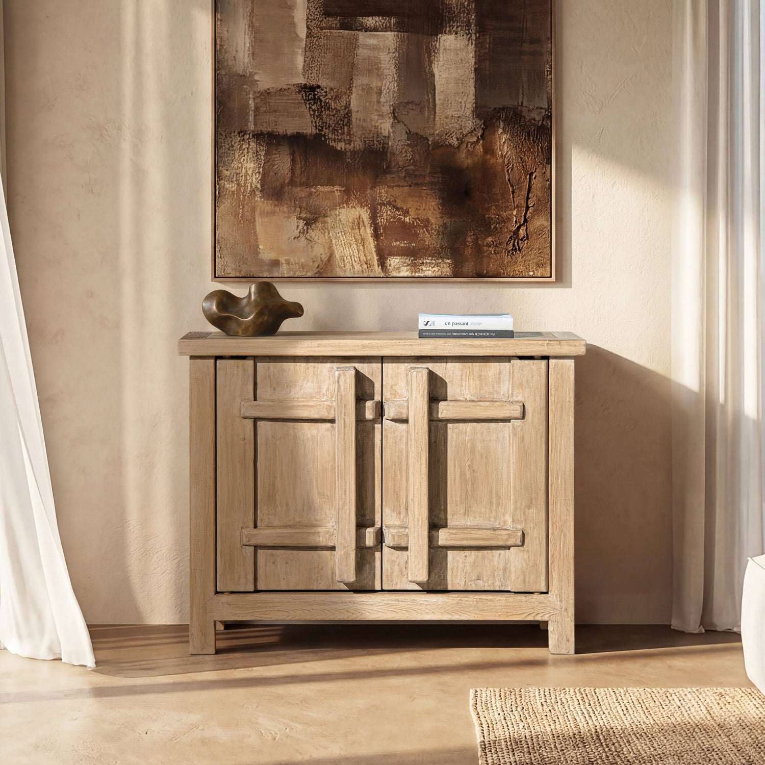 Rowan - 2 Door Accent Cabinet - Natural