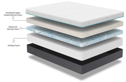 Copper Lux - 12&quot; Soft Memory Foam Mattress With Phase Change Cooling Fabric