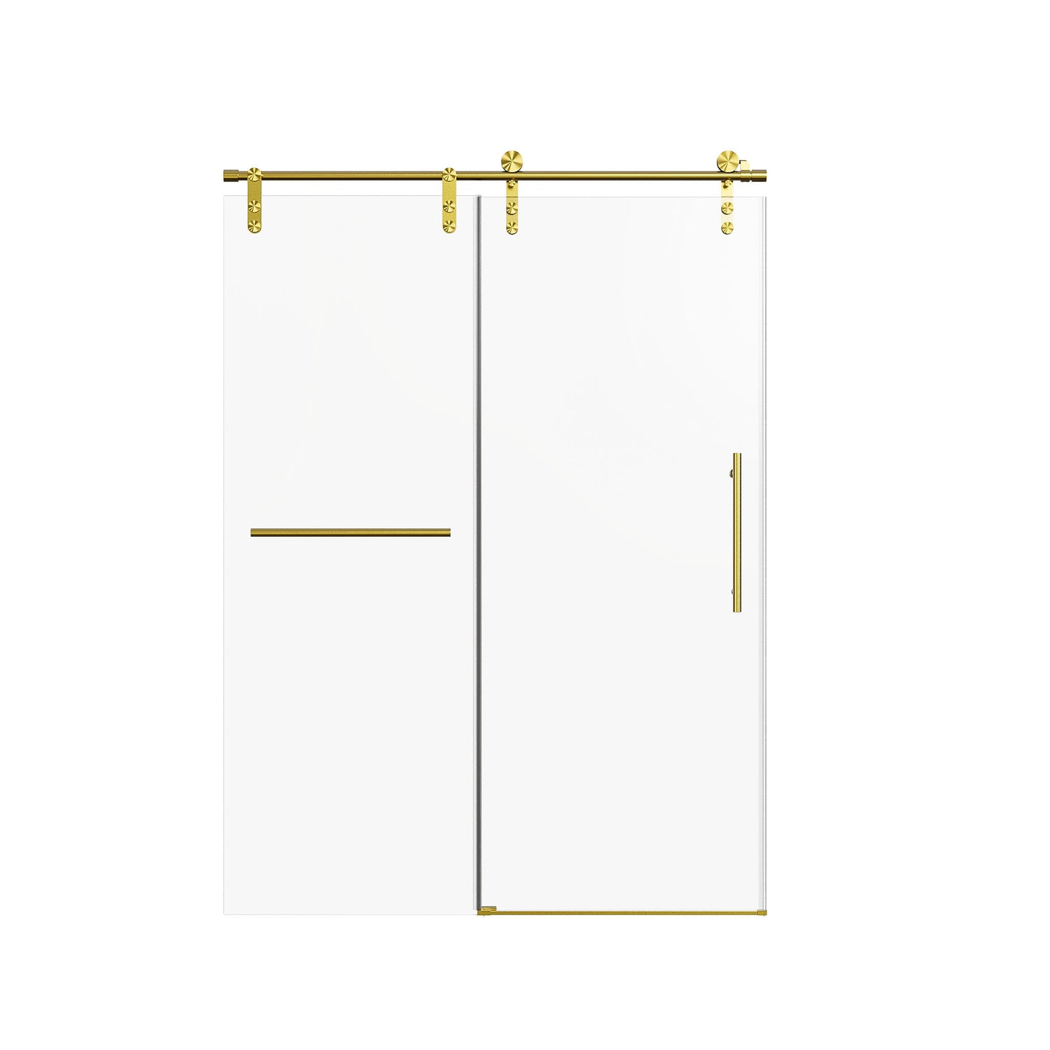 Frameless Single Sliding Shower Doors With Towel Rail &amp; Handle