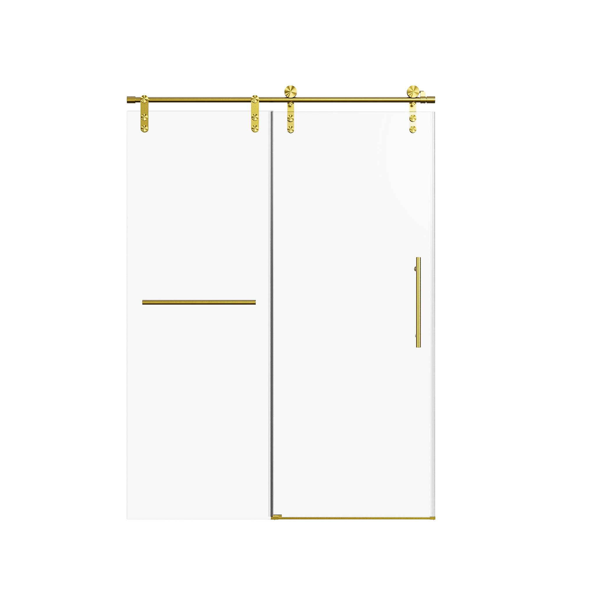 Frameless Single Sliding Shower Doors With Towel Rail &amp; Handle