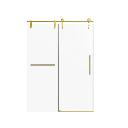 Frameless Single Sliding Shower Doors With Towel Rail &amp; Handle