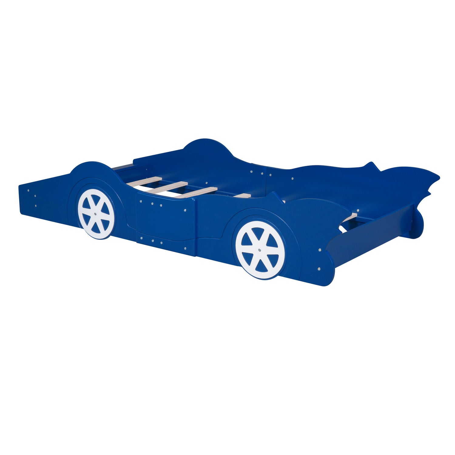 Race Car Shaped Platform Bed &amp; Wheels