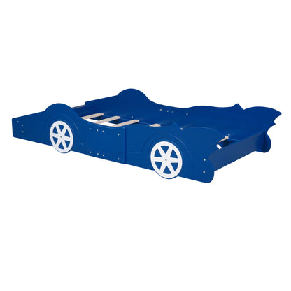 Race Car Shaped Platform Bed &amp; Wheels