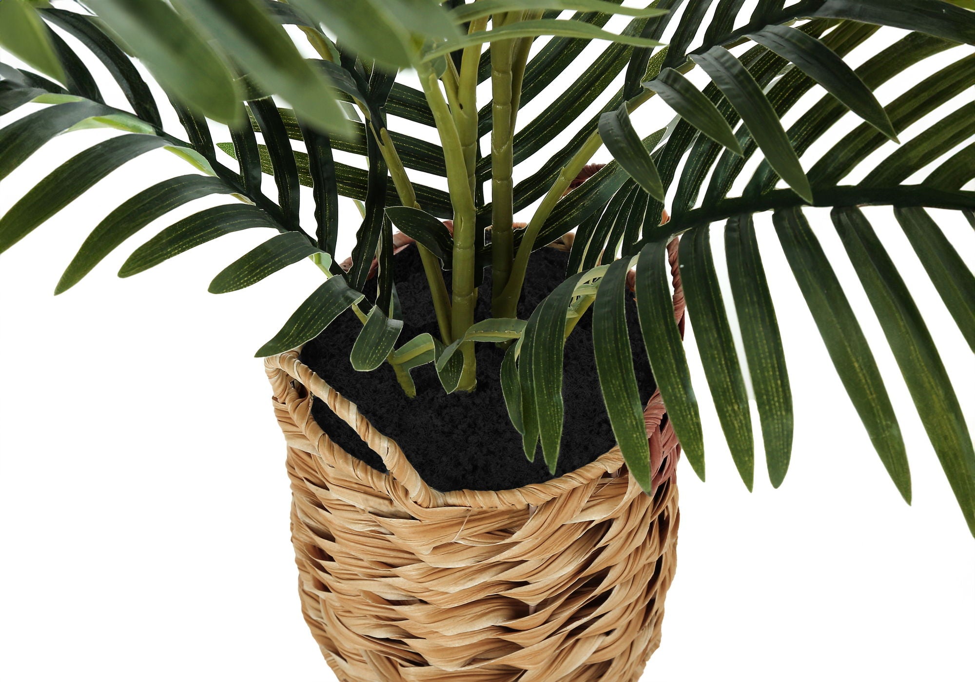 24&quot; Tall, Artificial Plant, Palm, Indoor, Faux, Fake, Table, Floor, Greenery, Potted, Real Touch, Decorative - Green / Beige