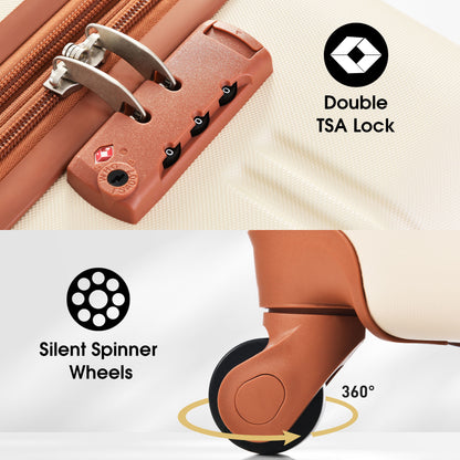 3 Piece Luggage Set Hardside Spinner Suitcase With Tsa Lock 20&quot; 24&quot; 28&quot; Available