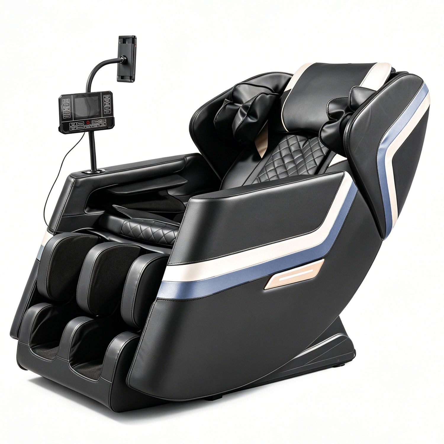 Massage Chair Recliner &amp; Zero Gravity &amp; Full Body Air Pressure - Black