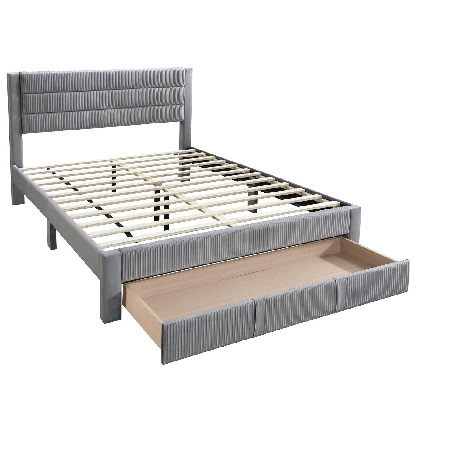 Contemporary Bed With Storage Drawer