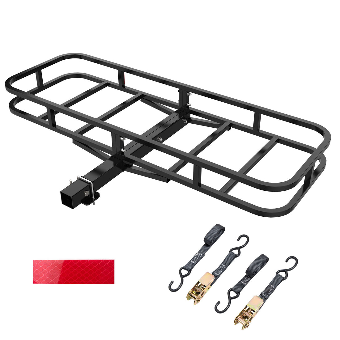 Heavy Duty Alloy Steel Cargo Basket With 500 Lbs Load Capacity In For Cars, Suvs, Trucks, And Trailers - Black
